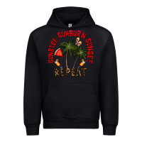 Black sunrise sunburn sunnset repeat Urban Hoodie - CowhideDigitalArt