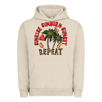 Pigment French Oak sunrise sunburn sunnset repeat Urban Hoodie - CowhideDigitalArt