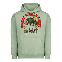 Pigment Oil Green sunrise sunburn sunnset repeat Urban Hoodie - CowhideDigitalArt