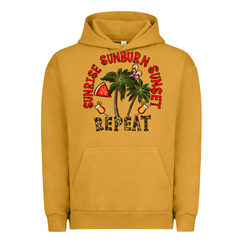 Sunrise Sunburn Sunnset Repeat Urban Hoodie by CowhideDigitalArt | Teevron