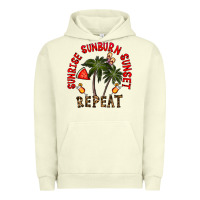 Pigment Pistachio sunrise sunburn sunnset repeat Urban Hoodie - CowhideDigitalArt