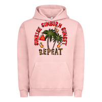 Pigment Salmon sunrise sunburn sunnset repeat Urban Hoodie - CowhideDigitalArt