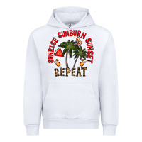 White sunrise sunburn sunnset repeat Urban Hoodie - CowhideDigitalArt