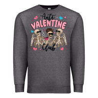 Charcoal Heather anti valentine club Premium Sweatshirt - MaliasSmallBusiness