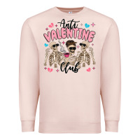 Pale Pink anti valentine club Premium Sweatshirt - MaliasSmallBusiness