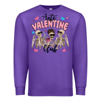 Purple anti valentine club Premium Sweatshirt - MaliasSmallBusiness