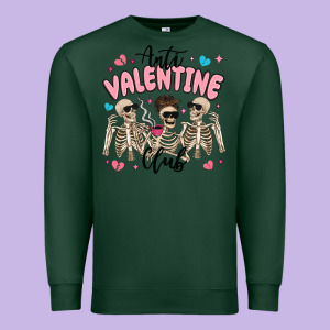 Anti Valentine Club Premium Sweatshirt Designed By Maliassmallbusiness