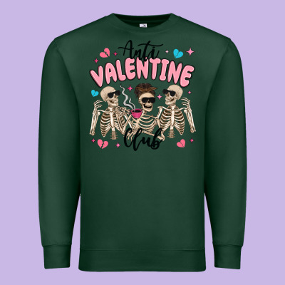 Anti Valentine Club Premium Sweatshirt Designed By Maliassmallbusiness