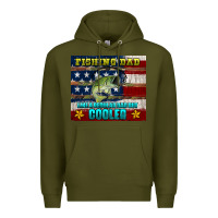 Army Green fishing dad like a regular but cooler Premium Hoodie - HRA Design Shop