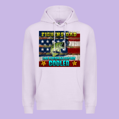 Fishing Dad Like A Regular But Cooler Premium Hoodie Designed By Hra Design Shop