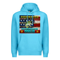 Ocean Blue fishing dad like a regular but cooler Premium Hoodie - HRA Design Shop
