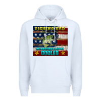 White fishing dad like a regular but cooler Premium Hoodie - HRA Design Shop