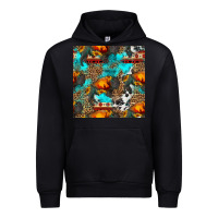 Western Sunset Bison And Sunflowers Seamless Pattern Urban Hoodie | Teevron