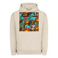 Pigment French Oak western sunset bison and sunflowers seamless pattern Urban Hoodie - HRA Design Shop