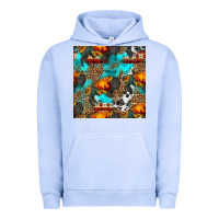 Pigment Grape Ice western sunset bison and sunflowers seamless pattern Urban Hoodie - HRA Design Shop