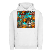 Pigment Lunar Rock western sunset bison and sunflowers seamless pattern Urban Hoodie - HRA Design Shop