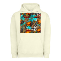 Pigment Pistachio western sunset bison and sunflowers seamless pattern Urban Hoodie - HRA Design Shop