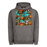 Pigment Tornado western sunset bison and sunflowers seamless pattern Urban Hoodie - HRA Design Shop