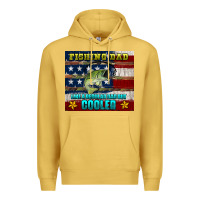 Antique Gold fishing dad like a regular but cooler Premium Hoodie - HRA Design Shop