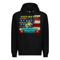 Black fishing dad like a regular but cooler Premium Hoodie - HRA Design Shop
