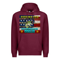 Burgundy fishing dad like a regular but cooler Premium Hoodie - HRA Design Shop