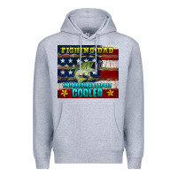 Heather Grey fishing dad like a regular but cooler Premium Hoodie - HRA Design Shop
