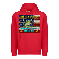 Red fishing dad like a regular but cooler Premium Hoodie - HRA Design Shop