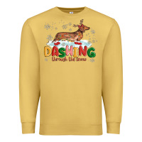 Antique Gold dachshund through the snow Premium Sweatshirt - MaliasSmallBusiness