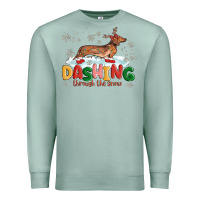 Seafoam dachshund through the snow Premium Sweatshirt - MaliasSmallBusiness