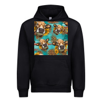 Black western sunflowers cow seamless pattern Urban Hoodie - HRA Design Shop