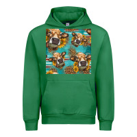 Emerald western sunflowers cow seamless pattern Urban Hoodie - HRA Design Shop