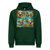 Forest Green western sunflowers cow seamless pattern Urban Hoodie - HRA Design Shop