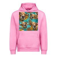Fuchsia Pink western sunflowers cow seamless pattern Urban Hoodie - HRA Design Shop