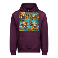 Mauve Wine western sunflowers cow seamless pattern Urban Hoodie - HRA Design Shop