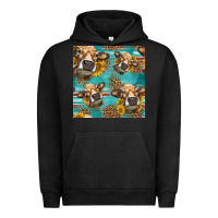 Western Sunflowers Cow Seamless Pattern Urban Hoodie | Teevron