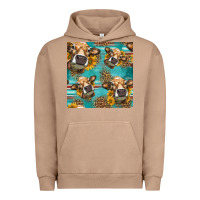 Pigment Burro western sunflowers cow seamless pattern Urban Hoodie - HRA Design Shop