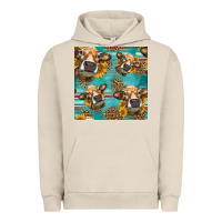 Pigment French Oak western sunflowers cow seamless pattern Urban Hoodie - HRA Design Shop