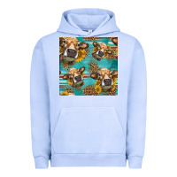 Pigment Grape Ice western sunflowers cow seamless pattern Urban Hoodie - HRA Design Shop