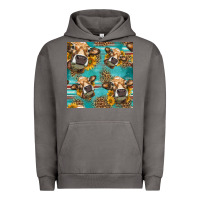 Pigment Tornado western sunflowers cow seamless pattern Urban Hoodie - HRA Design Shop