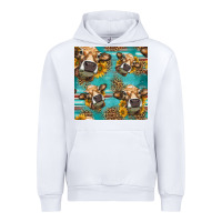 White western sunflowers cow seamless pattern Urban Hoodie - HRA Design Shop
