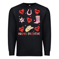 Black howdy valentine copy Premium Sweatshirt - MaliasSmallBusiness