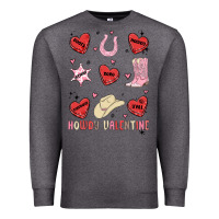 Charcoal Heather howdy valentine copy Premium Sweatshirt - MaliasSmallBusiness