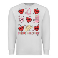 Dove Grey howdy valentine copy Premium Sweatshirt - MaliasSmallBusiness