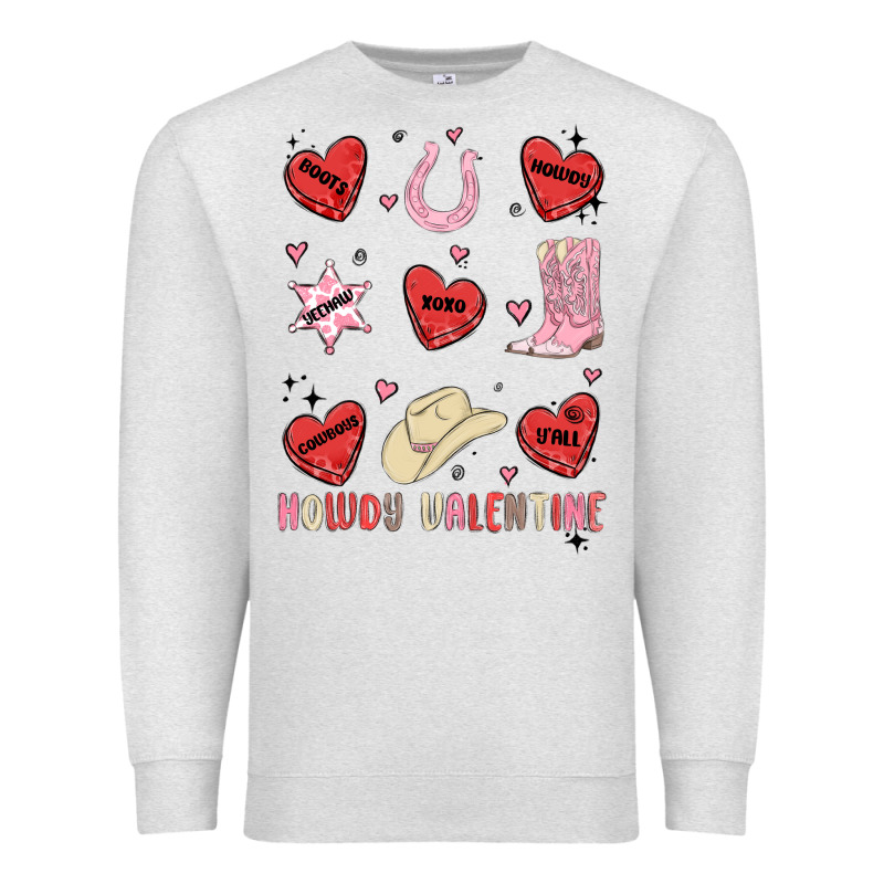 Howdy Valentine Copy Premium Sweatshirt by MaliasSmallBusiness | Teevron