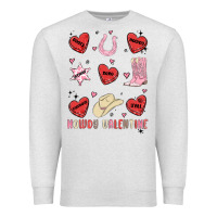 Oatmeal Heather howdy valentine copy Premium Sweatshirt - MaliasSmallBusiness