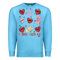 Ocean Blue howdy valentine copy Premium Sweatshirt - MaliasSmallBusiness