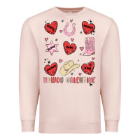 Pale Pink howdy valentine copy Premium Sweatshirt - MaliasSmallBusiness