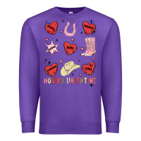 Purple howdy valentine copy Premium Sweatshirt - MaliasSmallBusiness