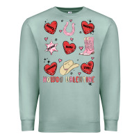 Seafoam howdy valentine copy Premium Sweatshirt - MaliasSmallBusiness