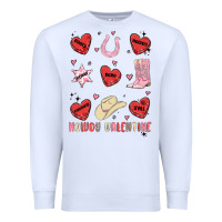 White howdy valentine copy Premium Sweatshirt - MaliasSmallBusiness